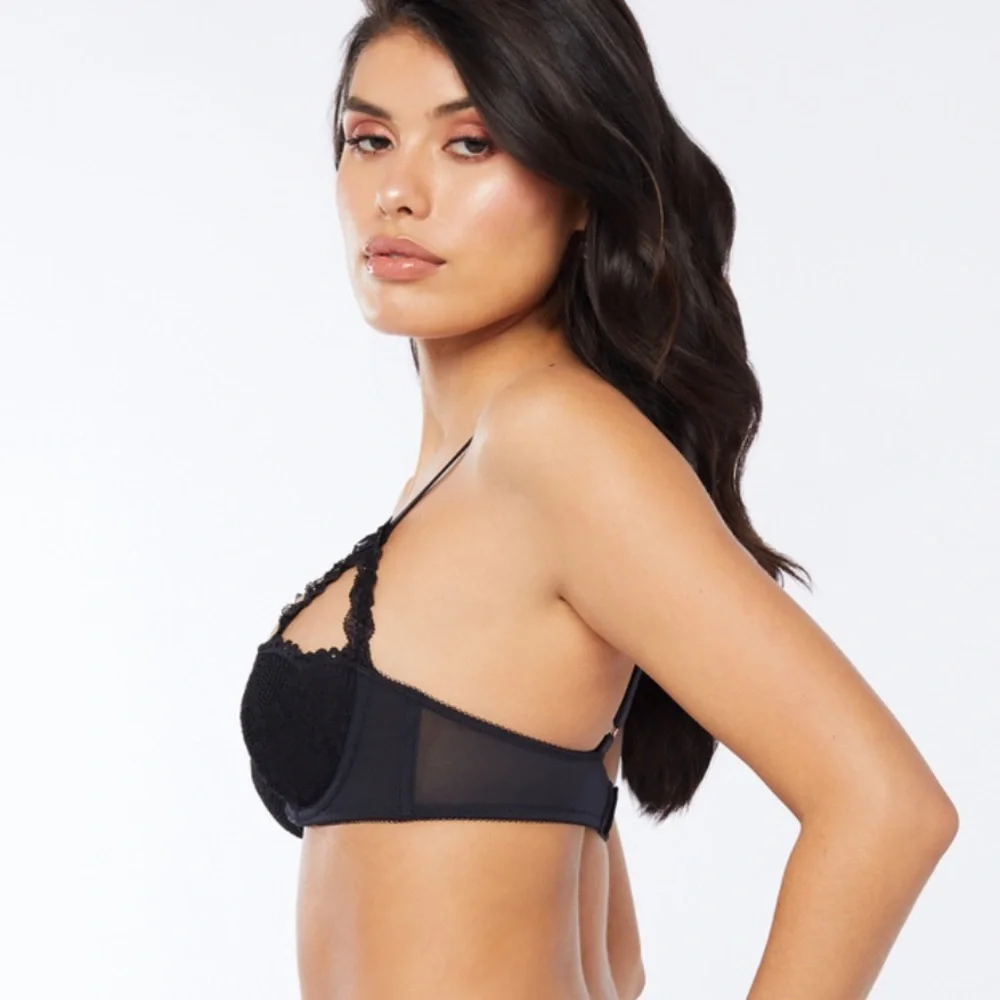 SXF Black Iridescent Lace Caged Bra - Picture 3 of 7